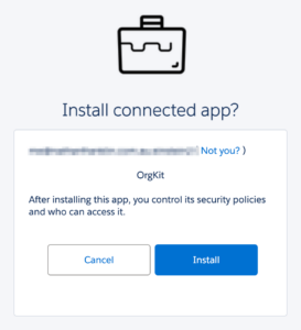 OrgKit - install connected app